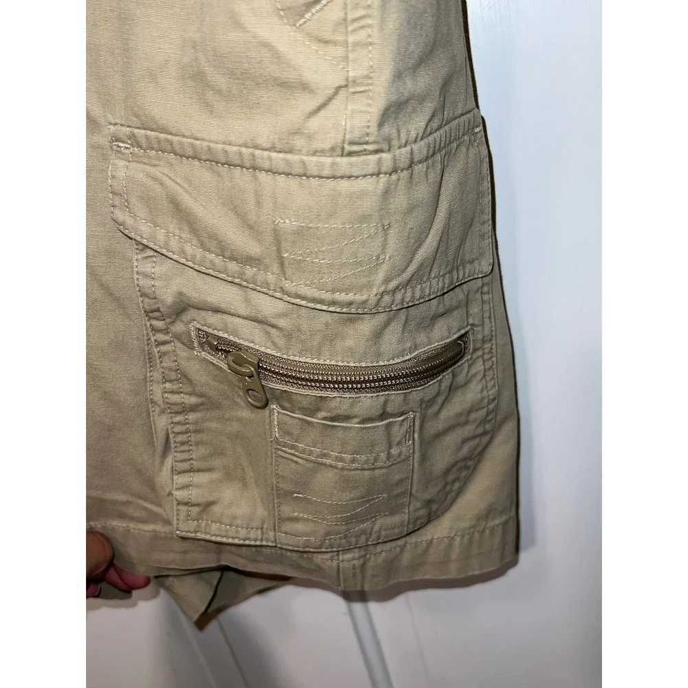 Columbia XCO Mens Khaki Cargo Shorts Tan Cotton Outdoor Hiking Medium 8 Inseam